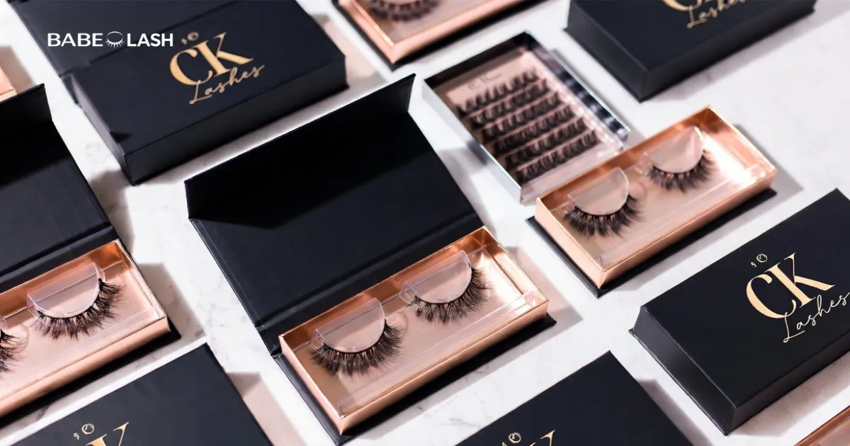 Custom lash brand packaging for a new lash vendor business